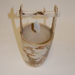 A Japanese Meiji period satsuma vase in the form of a well bucket,