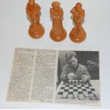 Tony Archer, contemporary carved wooden chess set,