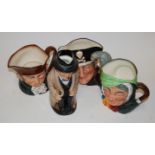 Three Royal Doulton character jugs to include Sary Gamp D5451, Old Charlie D5420,