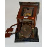 A circa 1900 oak cased polyphon driven musical clock (a/f) Condition Report / Extra