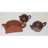 A Yixing style teapot and cover,