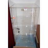 A modern perspex table-top display cabinet Condition Report / Extra Information One