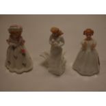 A set of three Royal Doulton figurines to include; Loving You HN2289, Catherine HN3044,