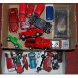 A small collection of assorted loose and playworn diecast toy vehicles to include;