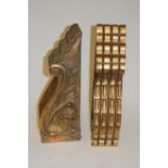 A pair of modern gilt painted resin corbels