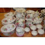 An extensive Spode part tea and dinner service in the Marlborough Sprays pattern