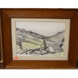Assorted pictures and prints to include Enid Marsh - Whiting Street, Bury St Edmunds, watercolour,