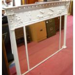 A 19th century carved and moulded overmantel mirror,