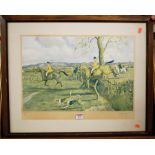 FA Stewart - hunting scene, lithograph, signed in pencil to the margin numbered 126/356, 38x51.