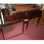 A Stag Minstrel triptych mirrorback three drawer dressing table,