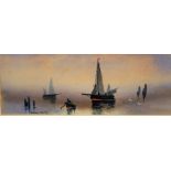 Leo Bridges - The Sailing Barge Renowned, watercolour with bodycolour,