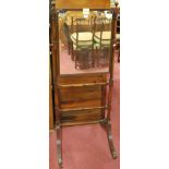 A Regency style mahogany cheval mirror, having reeded frame,