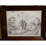 After Robert Scott Lahder - Italian goat herds, monochrome engraving,