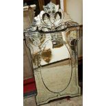 Reproduction Venetian glass wall mirror,