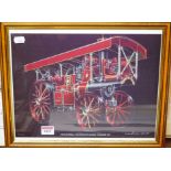 R Robinson - limited edition print of a showman's engine,
