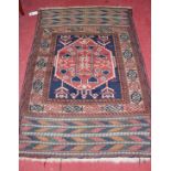 A Persian woollen kelim rug,