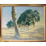 Alfred Blundell (1883-1968) - A winter landscape, oil on canvas, signed and dated lower right 1960,