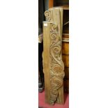 Three floral carved hardwood architectural friezes Condition Report / Extra Information