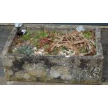 A 19th century sandstone trough planter,