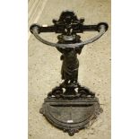 A Victorian cast iron stickstand