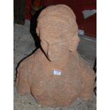 A reconstituted stoneware female bust