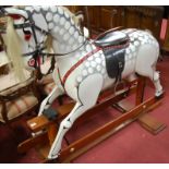 A Victorian style childs dapple-grey rocking horse,