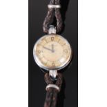 An early 20th century Jaeger LeCoultre platinum ladies wristwatch,