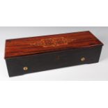 A late 19th century Swiss rosewood music box by Nicole Frères, the 13" cylinder playing eight airs,