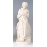 A Copeland Parian porcelain figure of The Reading Girl, by P MacDowell RA,