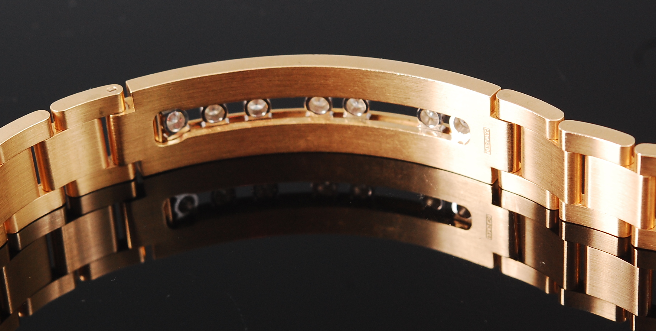An Italian 14ct gold and diamond set bracelet, - Image 3 of 3