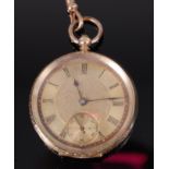 A continental 14ct gold cased ladies pocket watch,