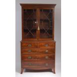 *A Regency mahogany bookcase over chest,