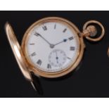 A George V 9ct gold cased full hunter gents pocket watch,