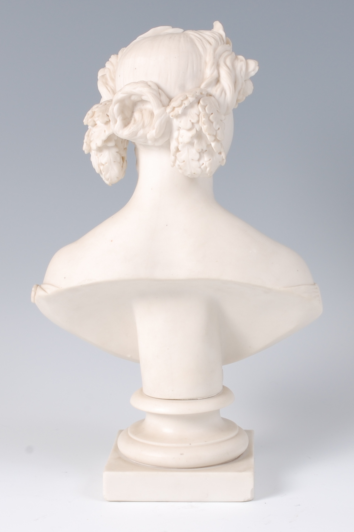 A Minton Parian porcelain portrait bust of the young Queen Victoria, circa 1850, - Image 2 of 2