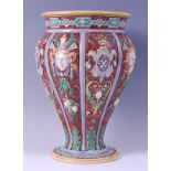 A late 19th century Mintons Majolica vase, of baluster form,