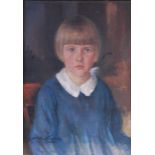 Konstantin Dydyschko (Russian 1876-1932) - Half-length portrait of a seated child with white collar,