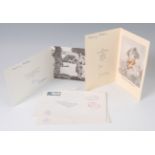 HRH Charles, Prince of Wales, 1972 Christmas greetings card, the cover with embossed fleur de lis,