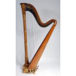 An early Victorian giltwood double action harp, by Alexander Blazdell circa 1840-1845,