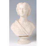 A Copeland Parian porcelain bust of Princess Alexandra,