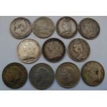 Great Britain, 11 George III and later silver crowns (11)