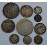 Great Britain, mixed lot of William & Mary and later coins, to include; 1711 Queen Anne shilling,