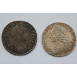 England, 1696 shilling, William III laureate and draped bust, rev. crowned cruciform shields, date