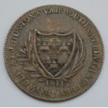 Great Britain, 1811 Norfolk & Suffolk one shilling silver token, payable at J. Hunton's Yarmouth and