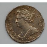 England, 1703 sixpence, Queen Anne draped bust, Vigo issue, rev.