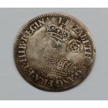 England, 1561 sixpence, Tower mint, Elizabeth I small bust with large rose, rev. crossed shield