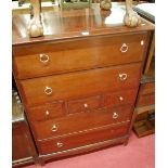 A Stag Minstrel chest of three short and four long drawers