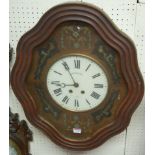 A late 19th century French walnut cased vineyard clock, the dial signed Dubourg,