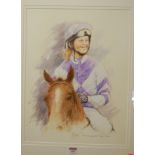 A Farly - The 339th Newmarket town plate, ink and watercolour, signed and dated '08,