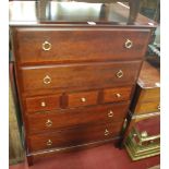 A Stag Minstrel chest of three short and four long drawers, width 81.