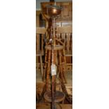 An early 20th century Japanese bamboo freestanding standard lamp (formally a paraffin stand)